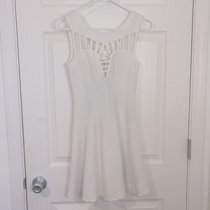 All white cocktail dress